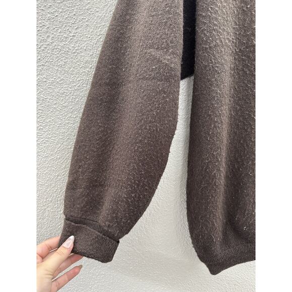 Womens Pickering by Kimberton Sweater Size Large Brown Lion Long Sleeve V-neck - Picture 4 of 12